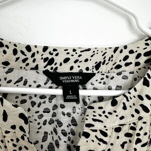 Simply Vera, Vera Wang Printer Dress with 2 Pockets, L